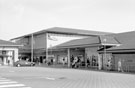 Halifax Estate Agents (extreme left); Haybrook Ltd., estate agents, No. 4 Peak Square; Crystal Peaks Library and Council Offices, Crystal Peaks Shopping Centre entrance from the Bus Interchange