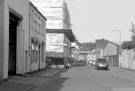 Bowling Green Street looking towards Green Lane with No. 2 South Parade (left) and former premises of Parkin Silversmiths Ltd., Cornwall Works undergoing conversion