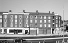 Moorfields Flats with the entrance to the right of No. 238 Nibbles, Moorfields