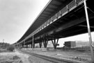 View of Tinsley Viaduct showing Supertram Tracks