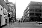 Carver Street at the junction with Division Street, San Remo, Italian Restaurant left and Connexions, Star House right