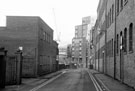 Holland Street looking towards Rockingham Street, former premises of William Hutton and Sons, electro plate manufacturer right and Morton Works Apartments in the background