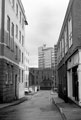 Rockingham Lane looking from Division Street across Division Lane towards Wellington Street Fire Station with Grosvenor House Hotel 