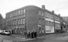 No. 59, Trafalgar Works, Wellington Street at the junction with Trafalgar Street, former premises of Harrison, Fisher and Co., silversmiths 