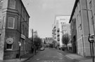 Eldon Street from Devonshire Street with (left) No. 124, Pizza Express,