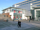 Blackwell's University bookshop and Hallam University from Howard Street