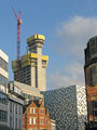 City Lofts Apartments under construction and QPark multi story Car Park from Charles Street