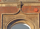 Carved detail above the door of Jessop Hospital for Women, Leavygreave Road 