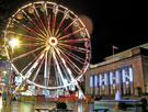 Illuminated Big Wheel outside the City Hall, Barkers Pool 