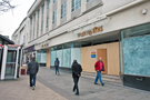 The former Woolworth's store in a delapidated state, The Moor. 