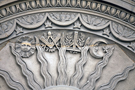 Carving above windows of The Graduate public house, No. 94 Surrey Street