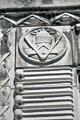 Masonic carving near entrance to Central Library, Surrey Street