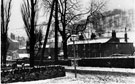 Woodseats, view from the corner of Bromwich Road looking towards Graves Park and No %03 and 507, Joseph Standish, Blacksmith. Bole Hill Lane (later renamed Cobnar Road) in background, left