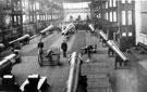 View: s03262 Preparations at the Naval Gun Shop, Vickers Sons and Maxims, River Don Works for the royal visit of King Edward VII and Queen Alexandra