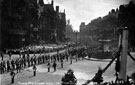 View: s03269 Royal visit of King Edward VII and Queen Alexandra. Military parade at the Town Hall as their Majesties arrive.