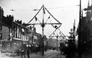 View: s03282 Royal visit of King Edward VII and Queen Alexandra. The Wicker, new White Lion public house, left