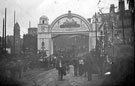 View: s03311 Royal visit of King Edward VII and Queen Alexandra. Decorative arch on Lady's Bridge