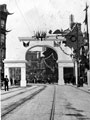 View: s03319 Decorative arch, Commercial Street, to celebrate the royal visit of King Edward VII and Queen Alexandra
