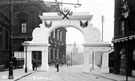 View: s03322 Decorative arch, Commercial Street to celebrate the royal visit of King Edward VII and Queen Alexandra