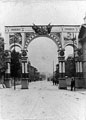 View: s03359 Decorative arch on Glossop Road to celebrate the royal visit of King Edward VII and Queen Alexandra