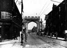 View: s03363 Decorative arch on West Street for the royal visit of King Edward VII and Queen Alexandra