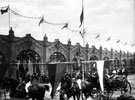 View: s03371 Royal visit of King Edward VII and Queen Alexandra. The King and Queen leaving Sheffield Midland railway station