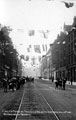 View: s03392 Royal visit of Prince and Princess of Wales (George and Mary), decorations on Fargate, Cole Brothers, department store, right