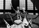 View: s03501 Royal visit of Edward, Prince of Wales, on the balcony of the Town Hall, accompanied by the Lord Mayor, William Carter Fenton