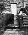 Ecclesall Stocks incorporated as a gatepost, Mayfield Lane