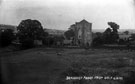 Beauchief Abbey and cottages referred to on early maps as the Lodge, from Golf Links