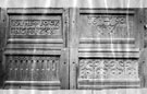 Carved woodwork in Hope Church, Derbyshire, dated 1690