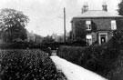 Footpath from Matthews Lane to Norton Lane. Spring House, Norton Lane, right