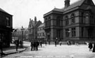 Upperthorpe Branch Library (foreground) and Corporation Baths, rear, Upperthorpe, from Upperthorpe Road