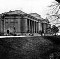 Mappin Art Gallery in Weston Park. Built in the Greek Ionic style, from designs by Flockton and Gibbs, architects. Opened July 27th, 1887 by Sir Frederick T. Mappin