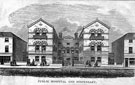 Sheffield Public Hospital and Dispensary, West Street, fore-runner of the Royal Hospital