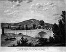 The first stone built Washford Bridge also known as Attercliffe Bridge with Wincobank Hill in the background