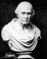 Marble bust of Thomas Rawson, founder of Pond Street Brewery