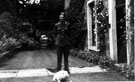 Richard Pegge in the front garden of Norton Rectory, Reverend John Stanton Pegge's only son