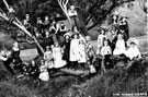 Village children, Birchinlee, known as the 'Giddy Goats'