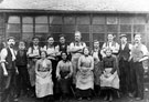 View: s09194 Greaves family and workers outside their file cutting shop at the back of No.192 Grammar Street, Walkley