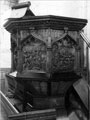 Pulpit at St. Mary C. of E. Church, Church Street, Ecclesfield, carvings by Arthur Hayball, panels by Antwerp