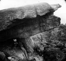 Wharncliffe Crags, overhanging rock