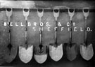 Shovels made by Bell Brothers and Company