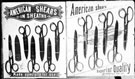 Scissors, Sample Page from Trade Catalogue, Manufacturer  Unknown