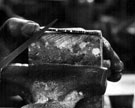 Cutlery Manufacture, Filing the back of a knife blade at George Ibberson and Co., Violin Works, 108/116 Rockingham Street