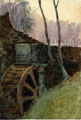 Artists impression of a water-wheel in Whiteley Woods, River Porter