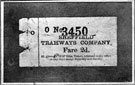 Sheffield Tramways Co. 2d. fare ticket