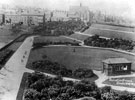 Crookes Valley Road Recreation Ground, Harcourt Road and St. John's Methodist Church in background