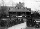 View: s11165 Bowling green pavilion and bridge over River Porter, Endcliffe Park