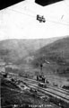 Derwent Dam under construction, aerial cable railway, known by the navvies as 'The Blondin'